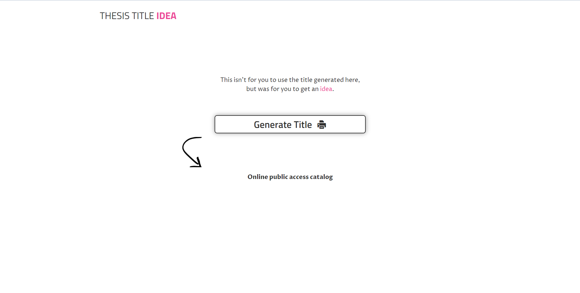 Thesis Title Generator